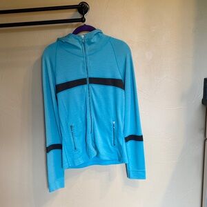 Ibex Turquoise Women's Wool Hoodie - S